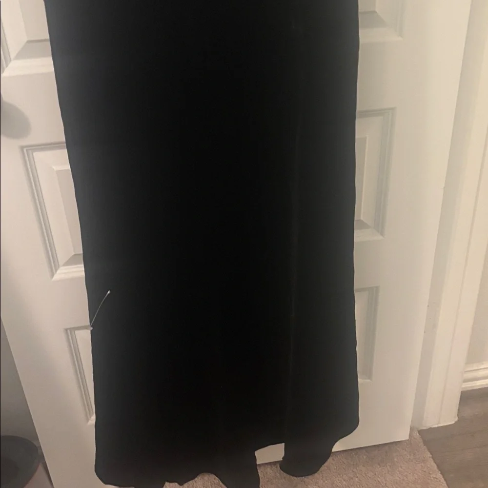 VTG Flores & Flores Black & Red velvet Sleeveless Maxi Dress SZ 14 party NWT - Picture 3 of 13
